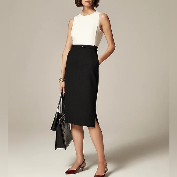 NWT $278 J.Crew Simone Dress Italian Tollegno 1900 Stretch Merino Wool Blend P6 - Picture 1 of 15